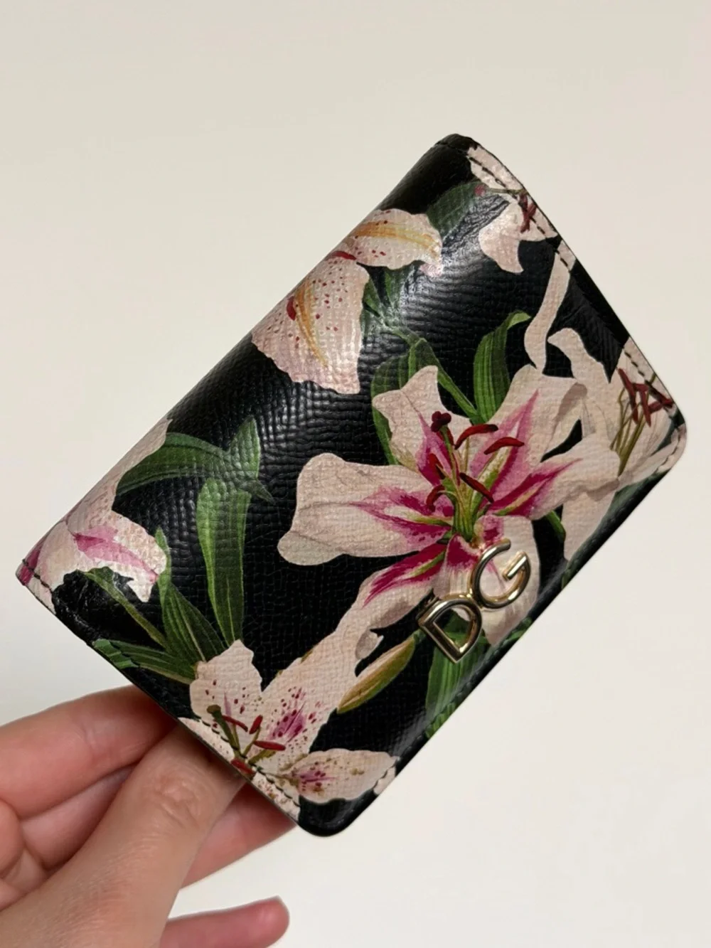 Dolce & Gabbana Floral Print Compact Wallet